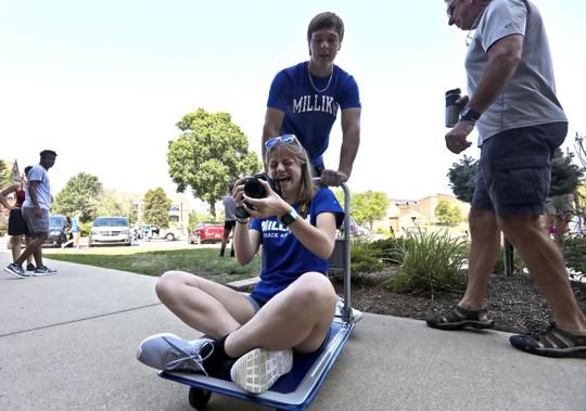 August 19, 2019: They're back: Millikin University campus buzzing with activity as students settle in